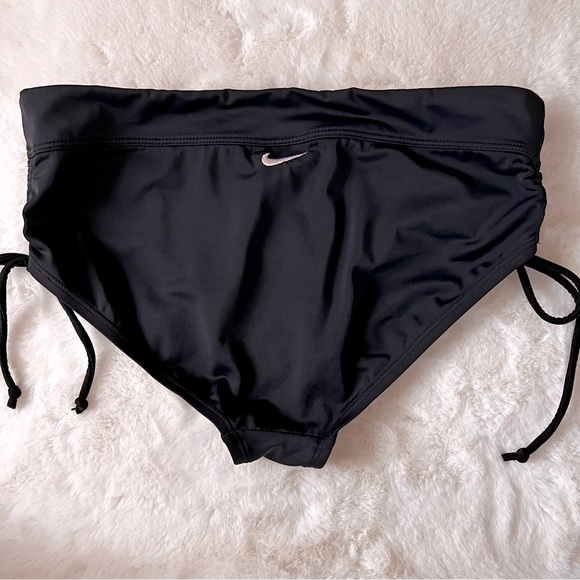 Nike Two Piece Swimsuit Black with Orange and Pink Size 8 - Picture 6 of 15